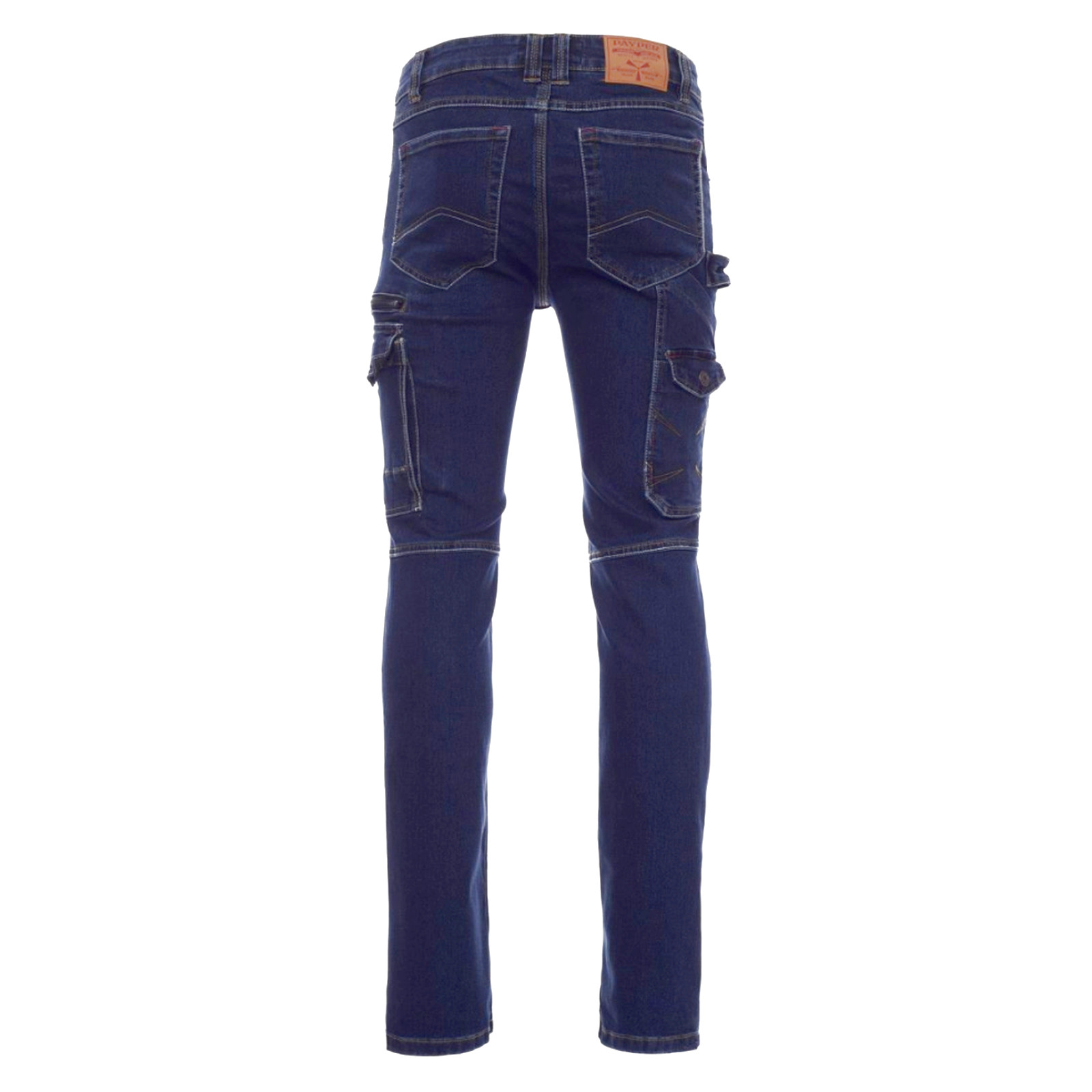 Cargo Jeans Denim Stretch stonewashed Herrenhose blau West Payper – Bild 3