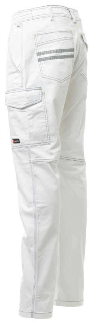 Cargohose Arbeitshose Herren Bundhose Baumwolle weiß mit Lock-System – Bild 3