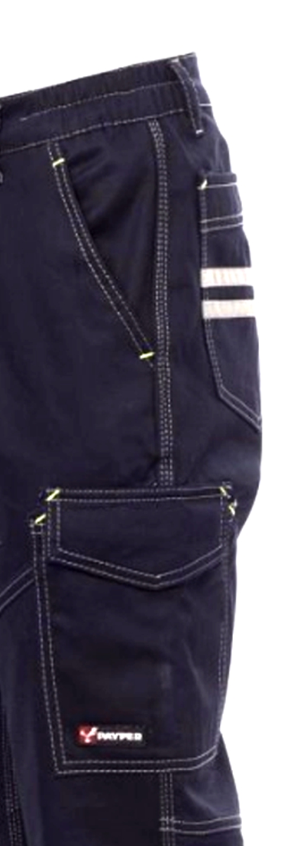 Cargohose Reflex Arbeitshose Bundhose Baumwolle Lock System Reflexbänder – Bild 6