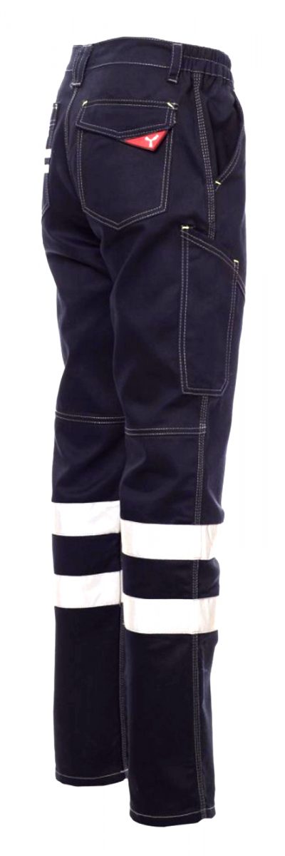 Cargohose Reflex Arbeitshose Bundhose Baumwolle Lock System Reflexbänder – Bild 7