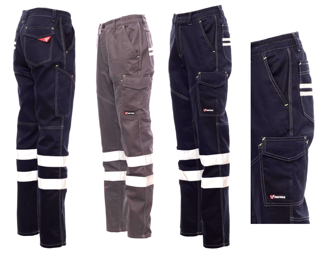 Worker Reflex Marineblau - rauchgrau Cargohose Arbeitshose Baumwolle