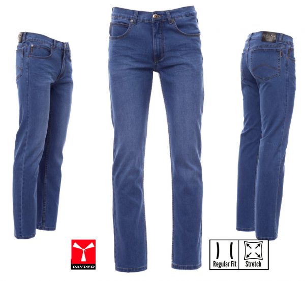 Jeans Hose Stretch Denim blau Herren Regulair fit 405gr-m², qualitativ hochwertige Jeans