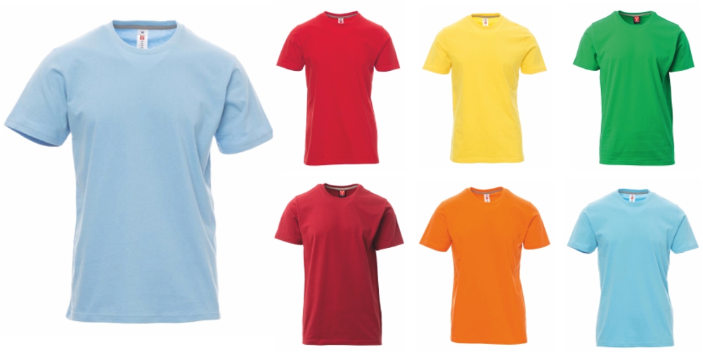 T-Shirt Sunrise Herrenshirt Freizeit Workwear bunte Farben