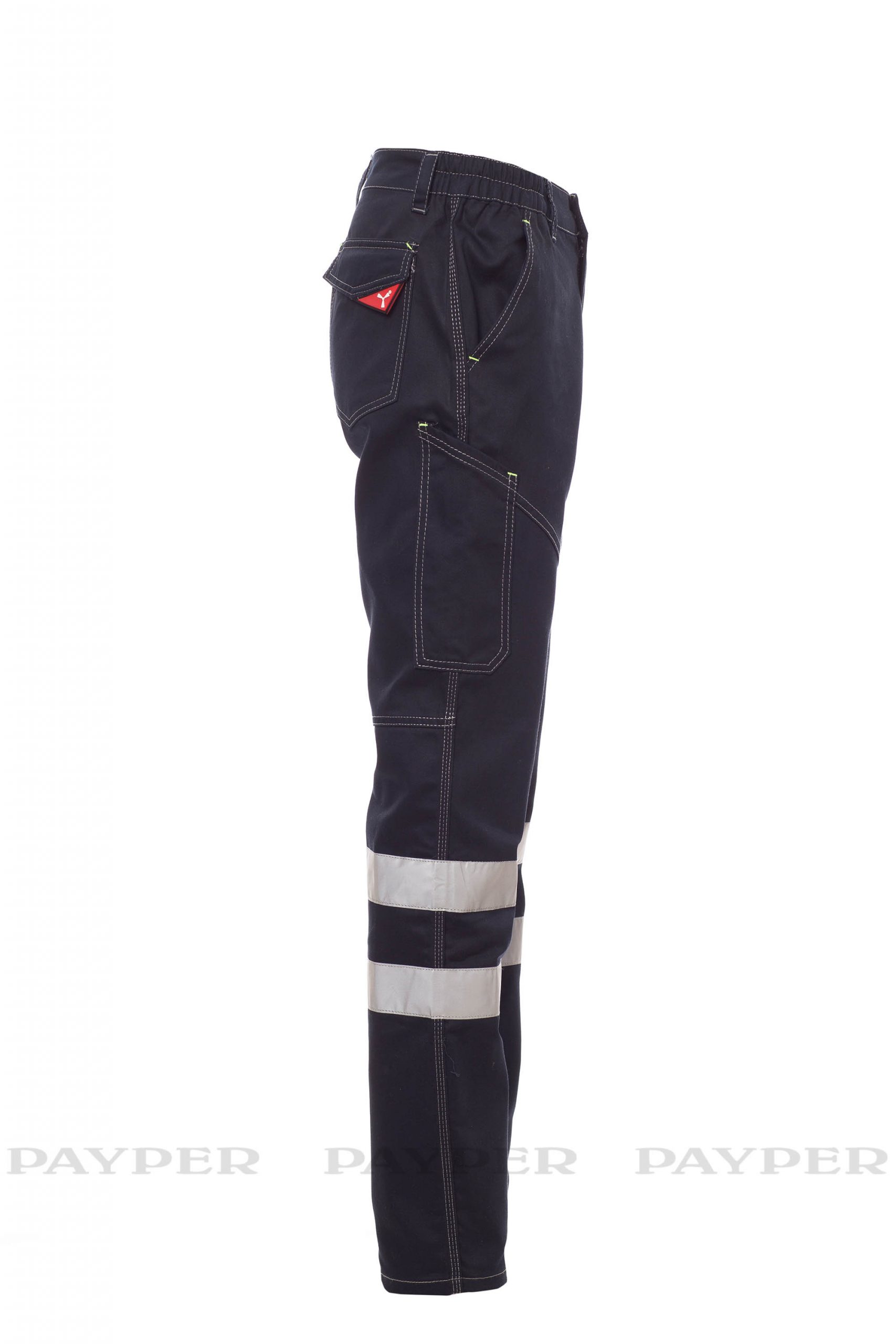 Cargohose Reflex Arbeitshose Bundhose Baumwolle Lock System Reflexbänder – Bild 5