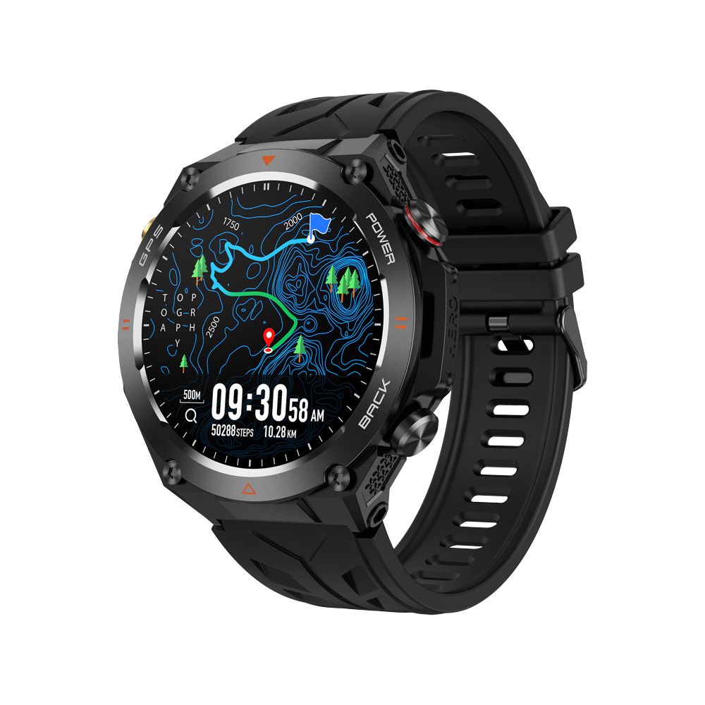 KC82-Smartwatch mit GPS Streckenmessung Wandern, Sport, Puls, Blutsauerstoff, Blutdruck, Schlafüberwachung und vieles mehr.