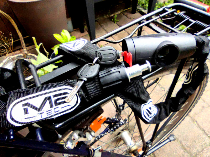 M2-Tec Kettenschloss 217 mit 2 Sicherheitsschlüsseln – Fahrradschloss für Fahrrad, E-Bike, Pedelec & mehr – Bild 4