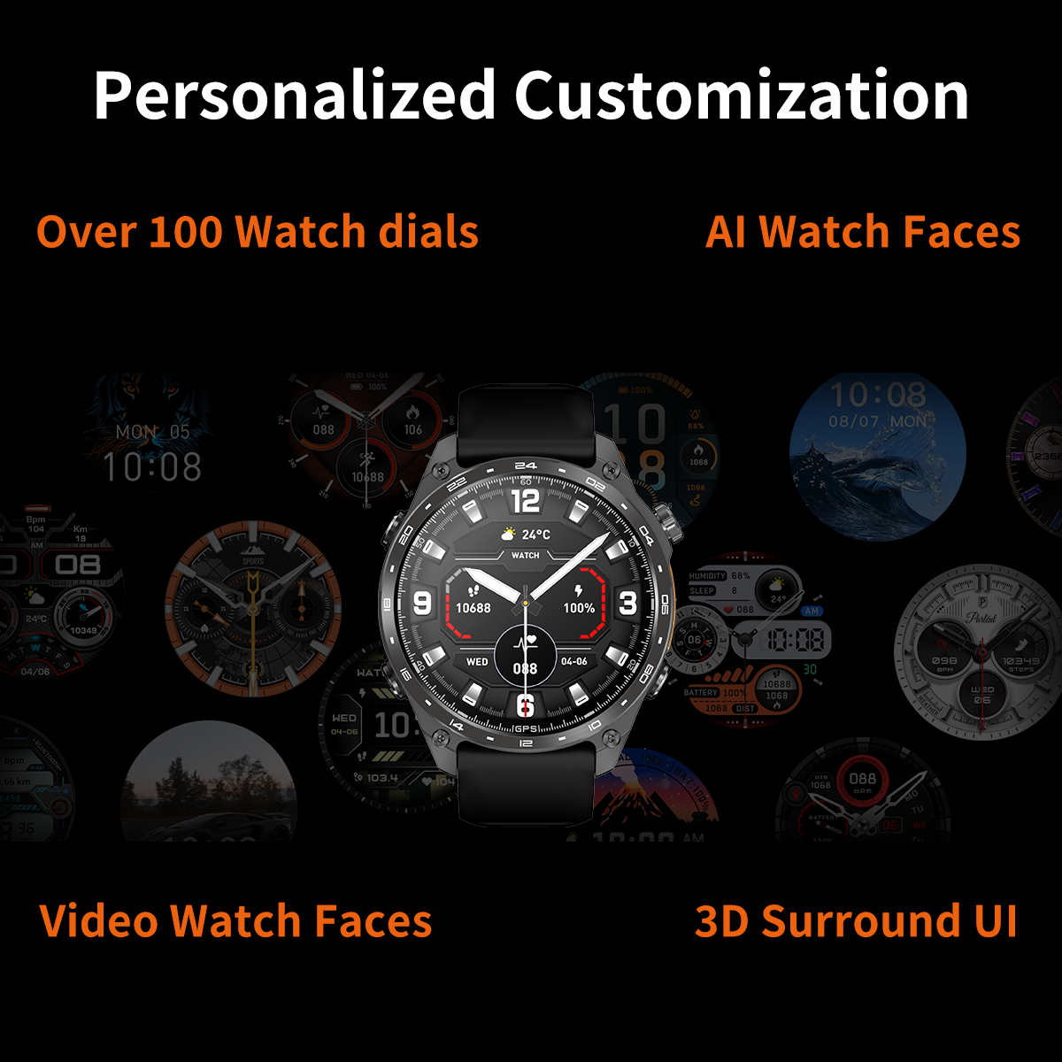 Smartwatch HD300 Pro - 1,43" AMOLED, GPS, 3ATM, 530 mAh – Bild 11