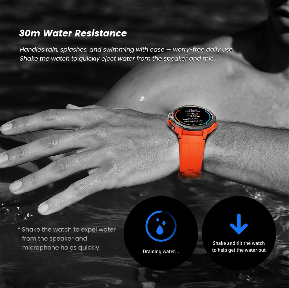C31 Outdoor GPS Smartwatch – 1,46″ TFT, 3 ATM, 580 mAh