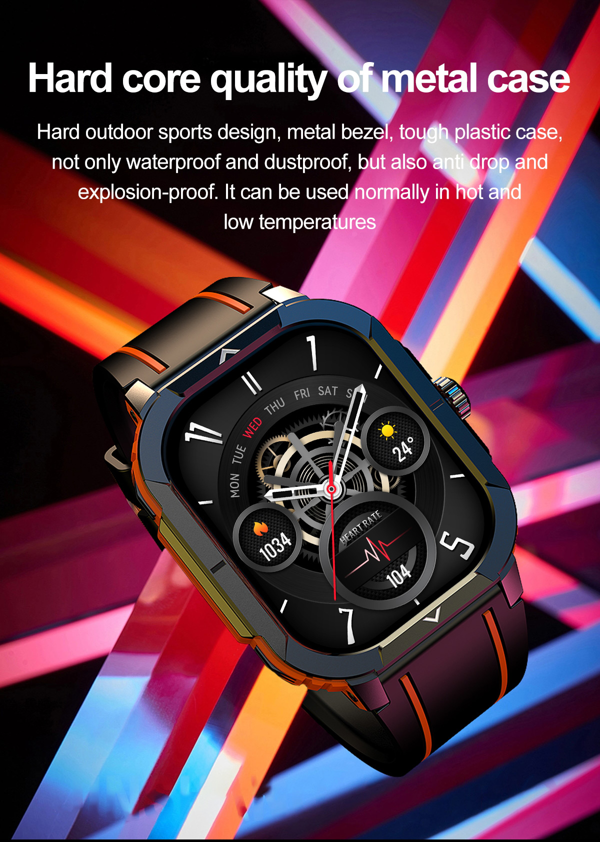 HK56 AMOLED Smartwatch – 2,06″, GPS, NFC, Telefonie, IP68 – Bild 4