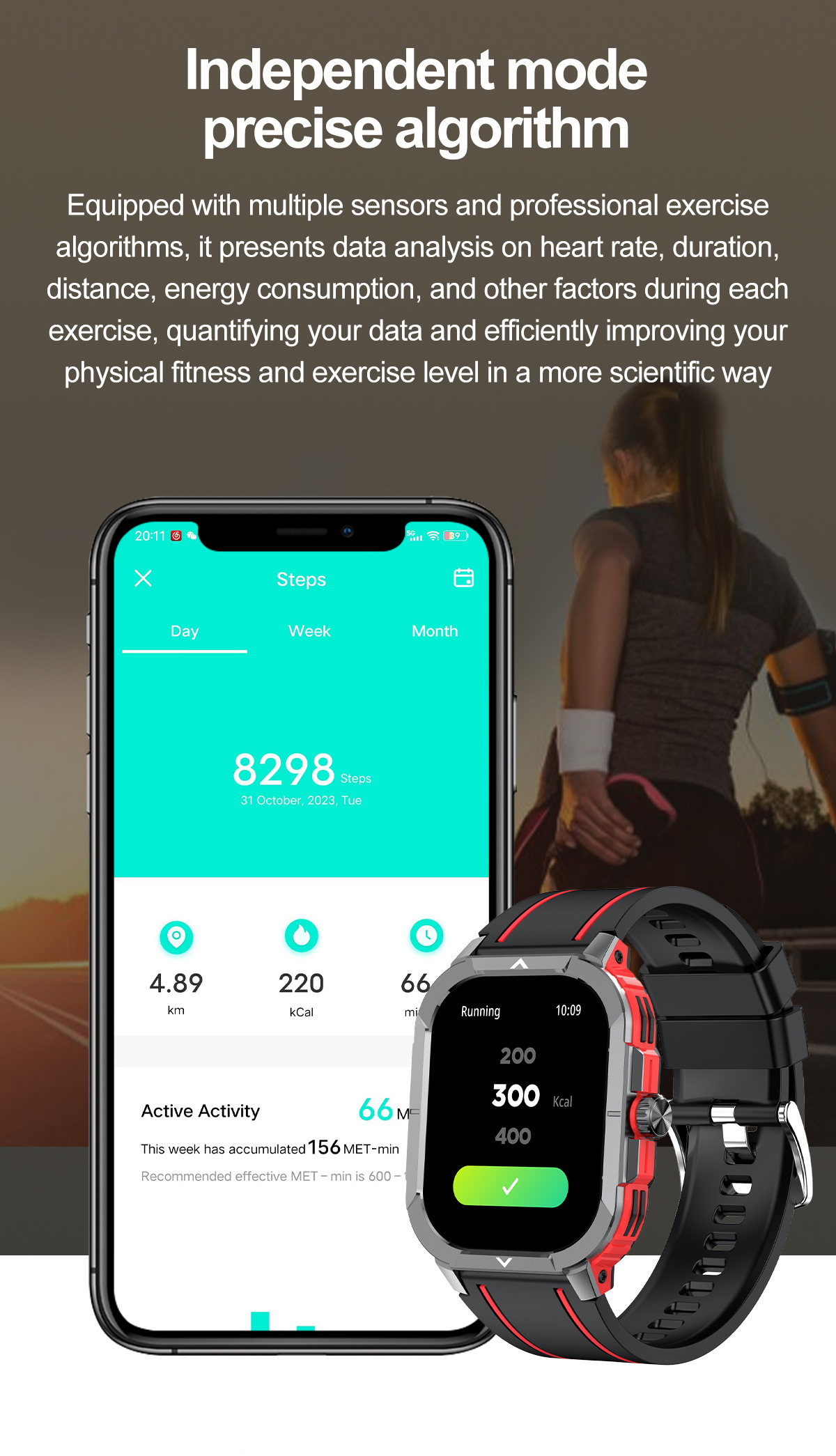 HK56 AMOLED Smartwatch – 2,06″, GPS, NFC, Telefonie, IP68 – Bild 9