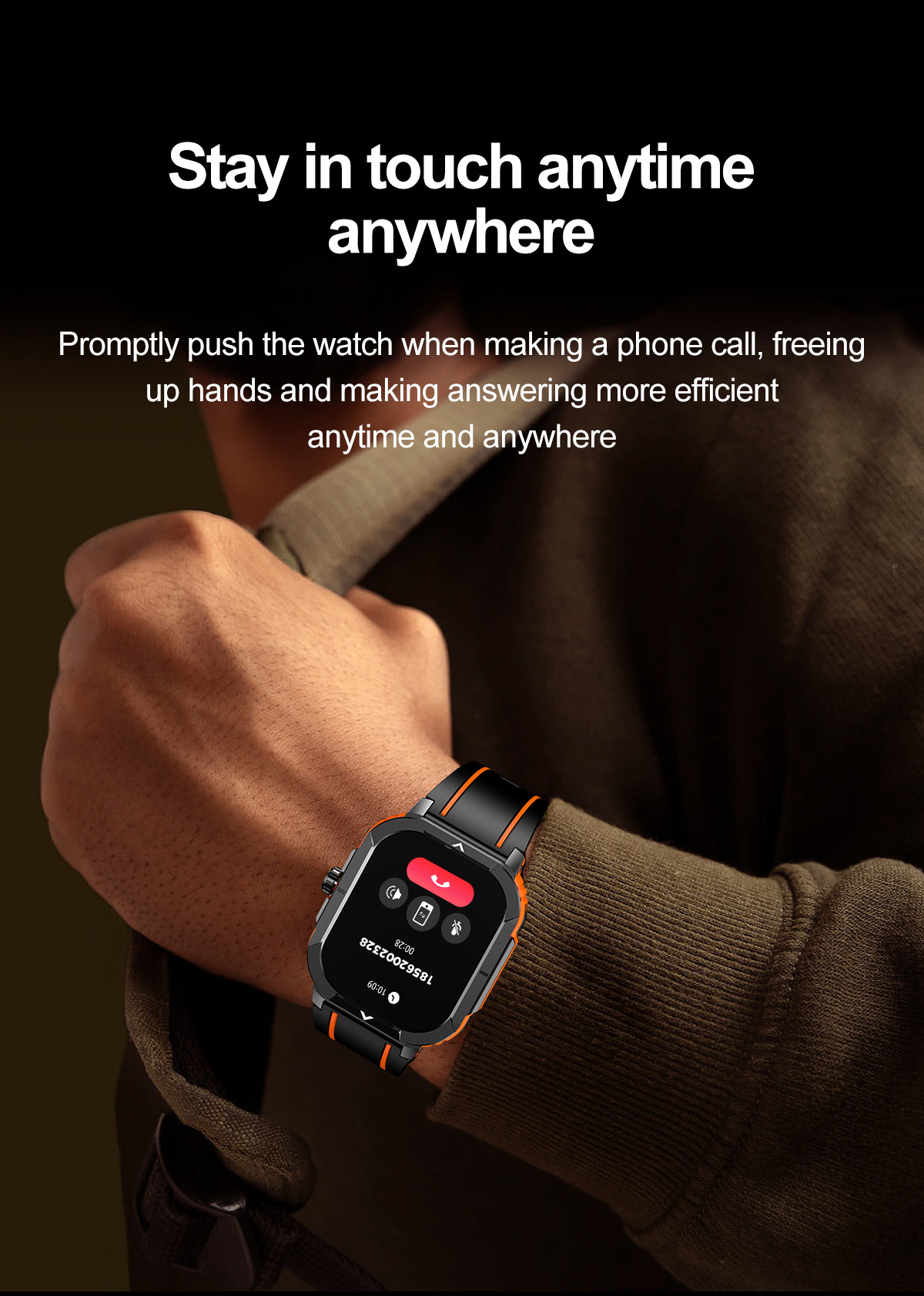 HK56 AMOLED Smartwatch – 2,06″, GPS, NFC, Telefonie, IP68 – Bild 13