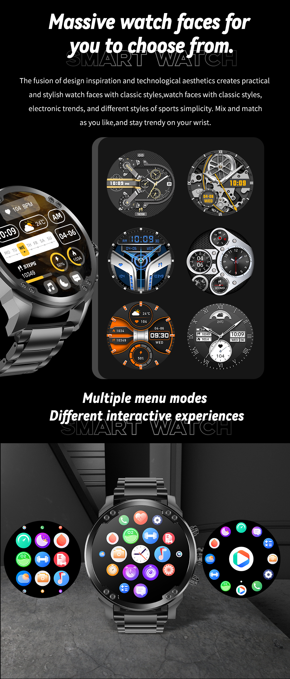 ST99 Outdoor Smartwatch 1,8″ HD (360×360) • GPS • IP68 • 900 mAh – Bild 11