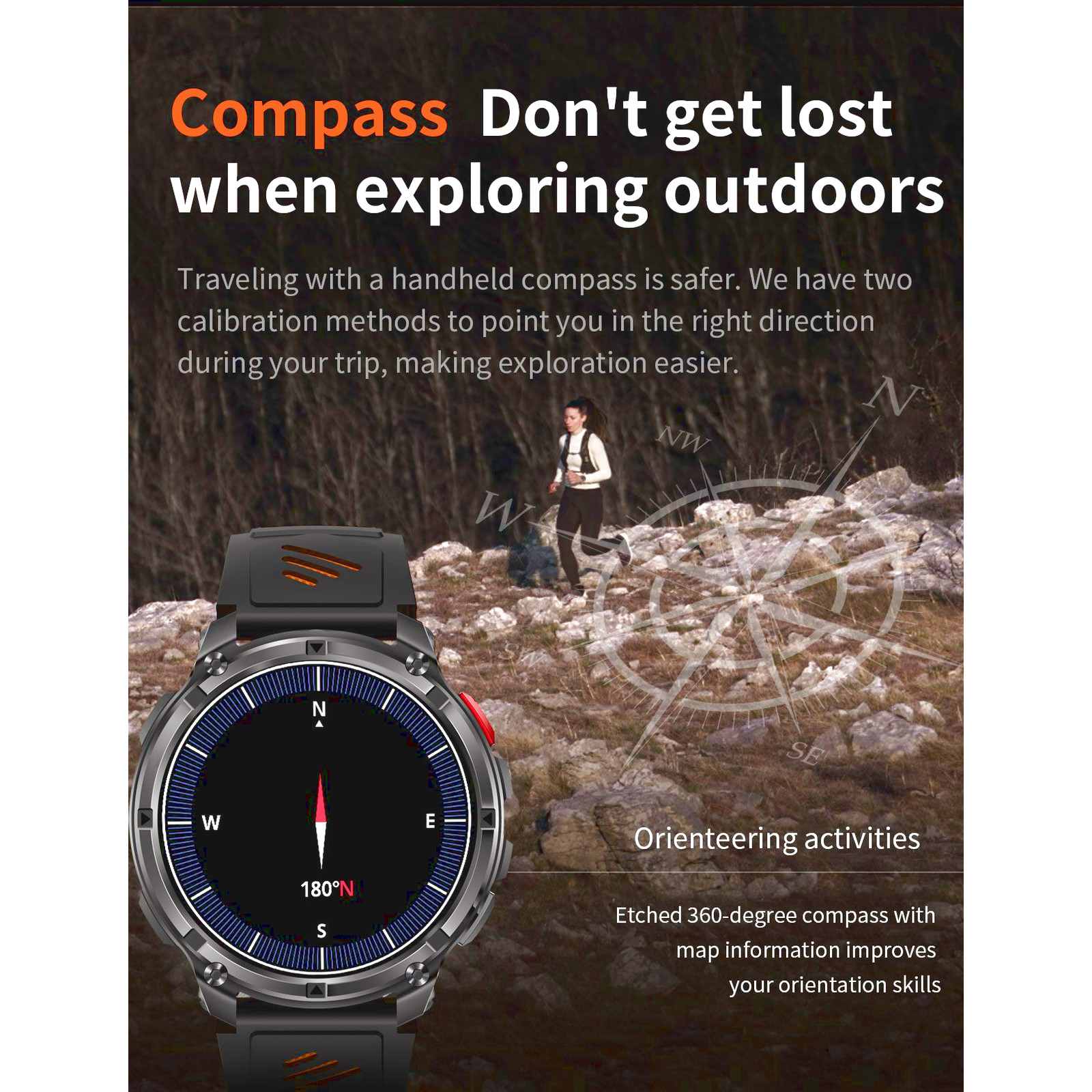 HT33 Smartwatch – Bluetooth Uhr mit Telefonfunktion, 1100 mAh Akku, IP68, Herzfrequenz, Blutdruck, Schlaf & Sportmodi – Bild 2