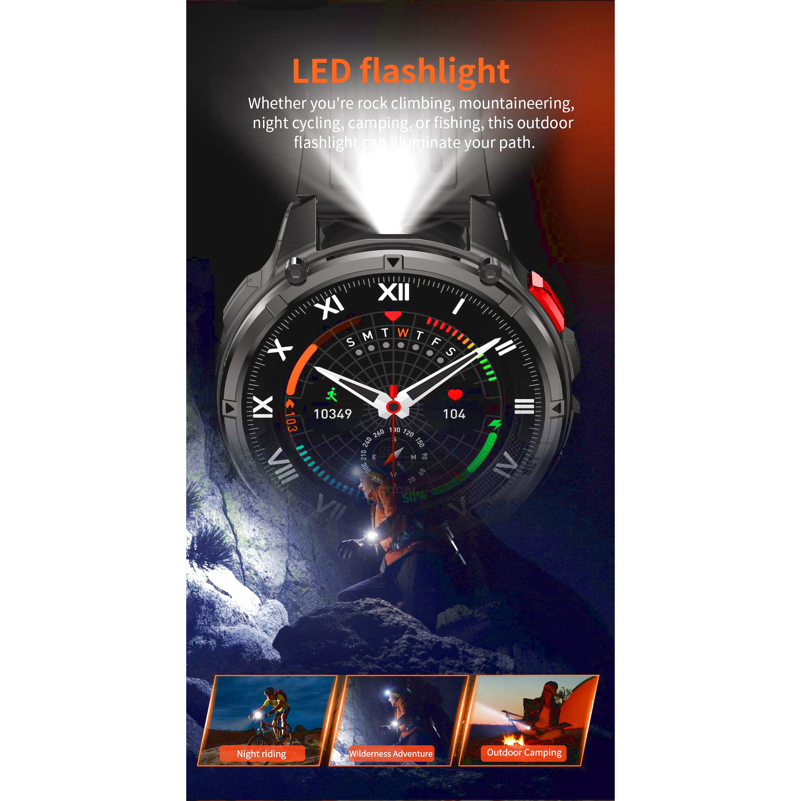 HT33 Smartwatch – Bluetooth Uhr mit Telefonfunktion, 1100 mAh Akku, IP68, Herzfrequenz, Blutdruck, Schlaf & Sportmodi – Bild 8