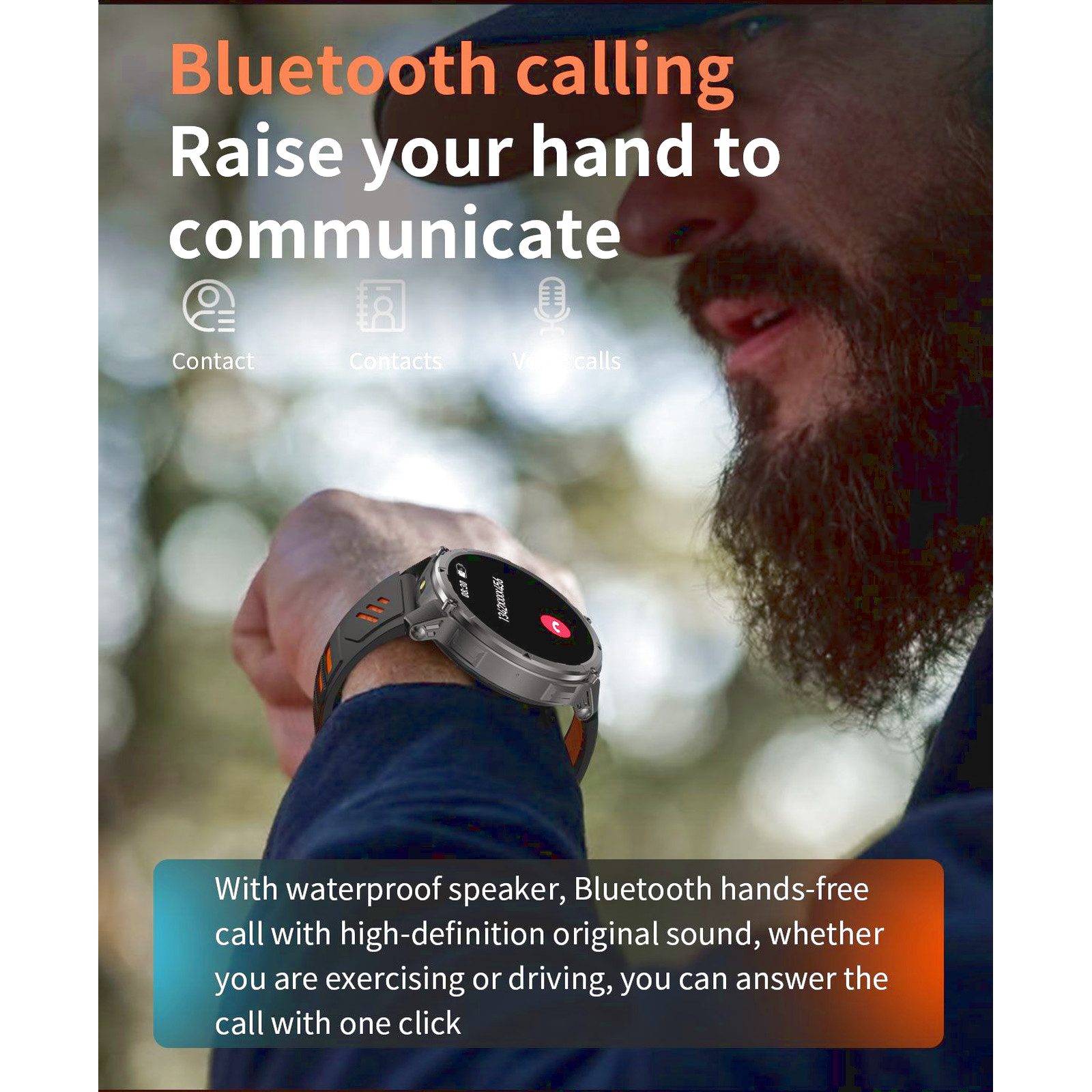 HT33 Smartwatch – Bluetooth Uhr mit Telefonfunktion, 1100 mAh Akku, IP68, Herzfrequenz, Blutdruck, Schlaf & Sportmodi – Bild 15