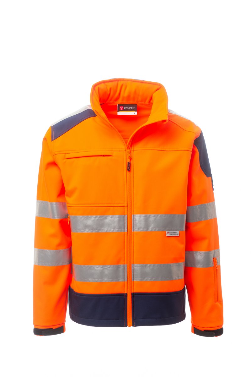 Payper SCREEN Herren Warnschutz-Softshelljacke – EN ISO 20471 Klasse 2