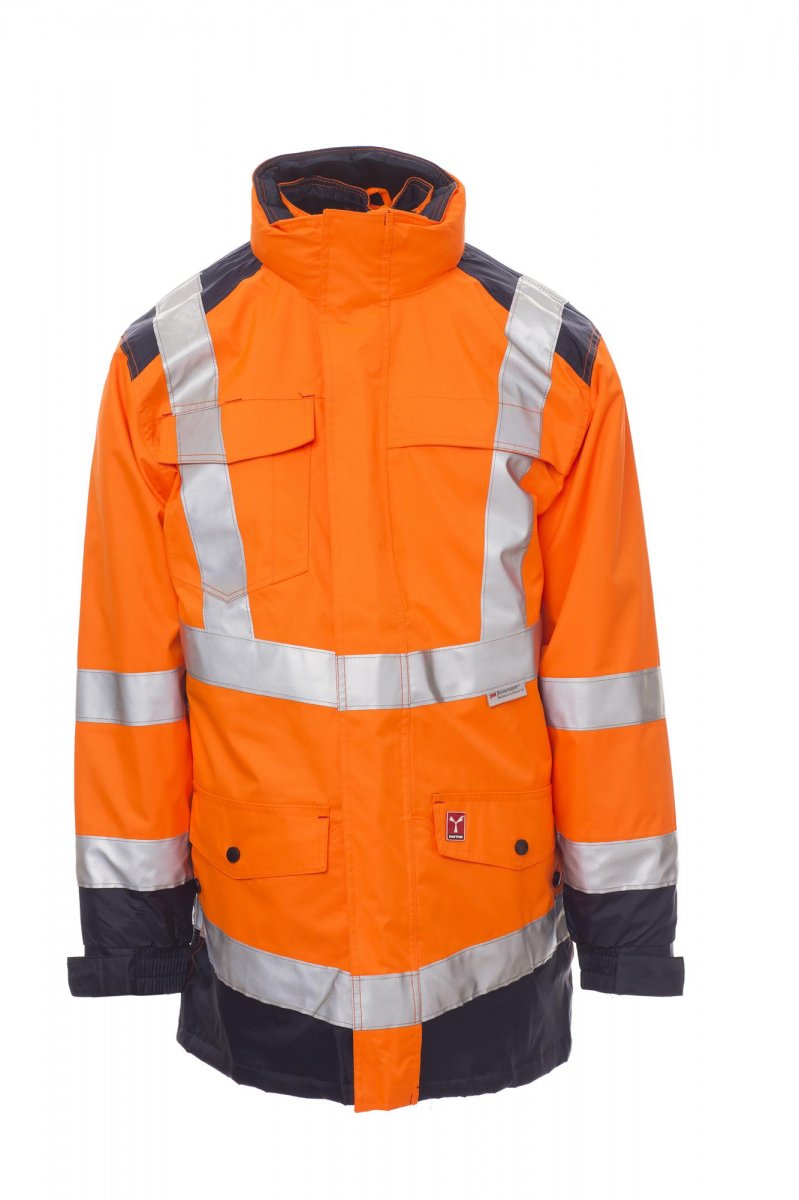 Payper HISAFE Herren 4-in-1 Warnschutzparka – EN ISO 20471 Klasse 3/2
