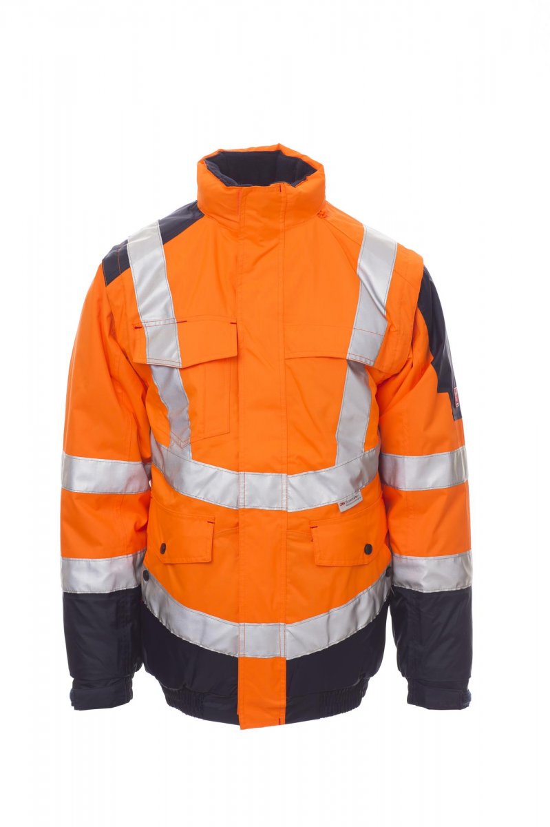 Payper INTERSTATE Herren 2-in-1 Warnschutzjacke – EN ISO 20471 Klasse 3/2