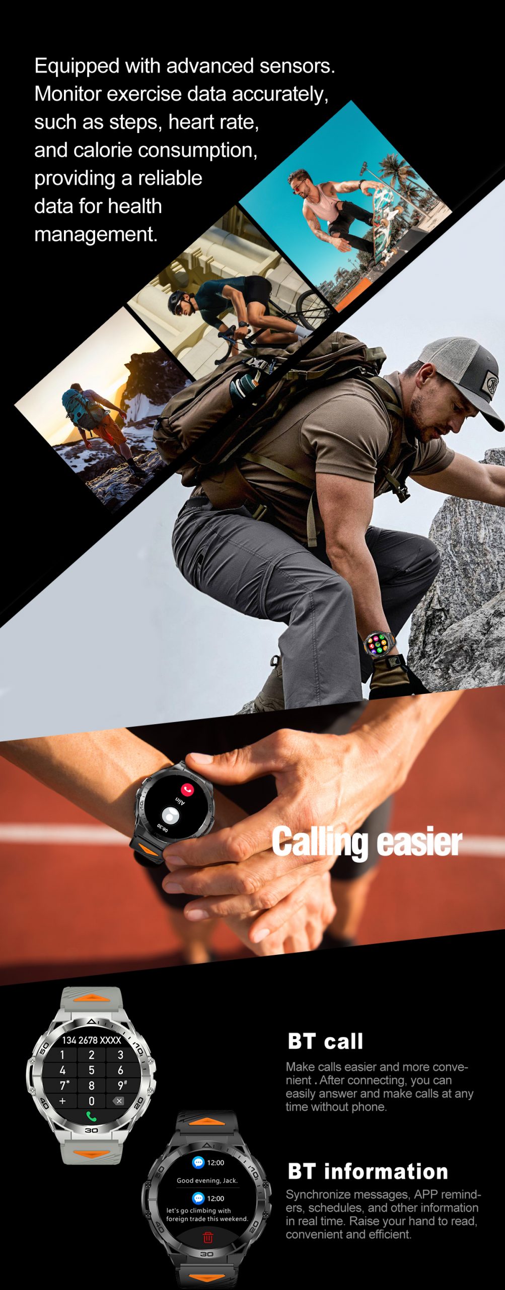 SENBONO K71 AMOLED Smartwatch – 1,6 Zoll, 600 mAh, IP68 & Telefonfunktion – Bild 5