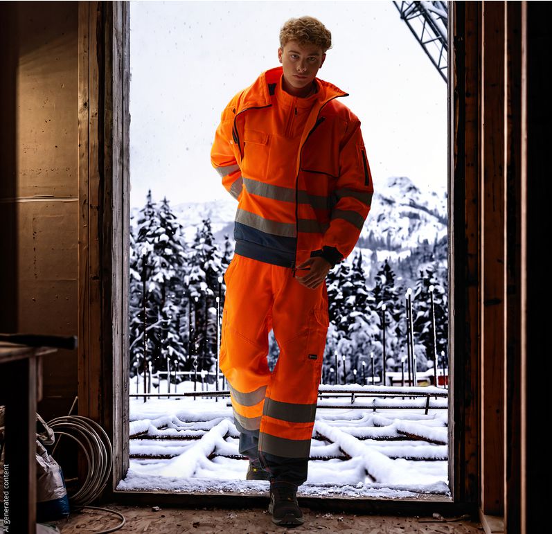 PAYPER Warnschutz-Winterbekleidung in Orange mit Reflexstreifen
